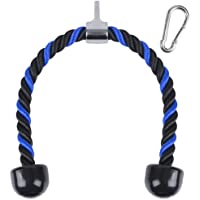 XYZDOUBLE Cuerda Tríceps Heavy Duty Tricep Rope Cable Pull Down Cuerda Equipo Nylon Manijas Antideslizantes - Dorsal…